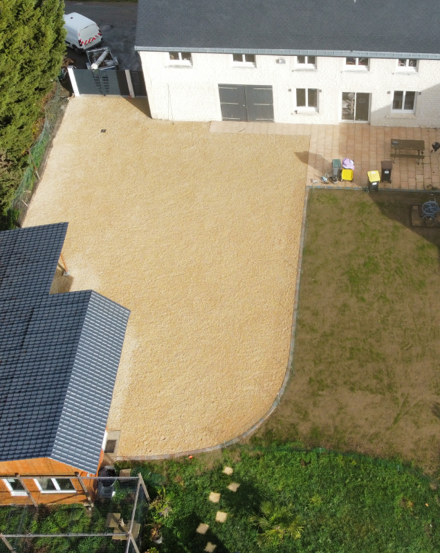 Rénovation de cour extérieure dans le Maine-et-Loire